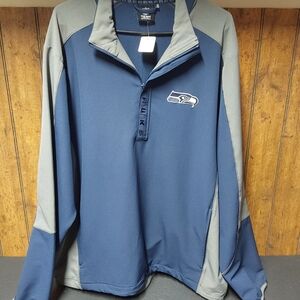 Seattle Seahawks NFL Blue and Gray Performance Jacket